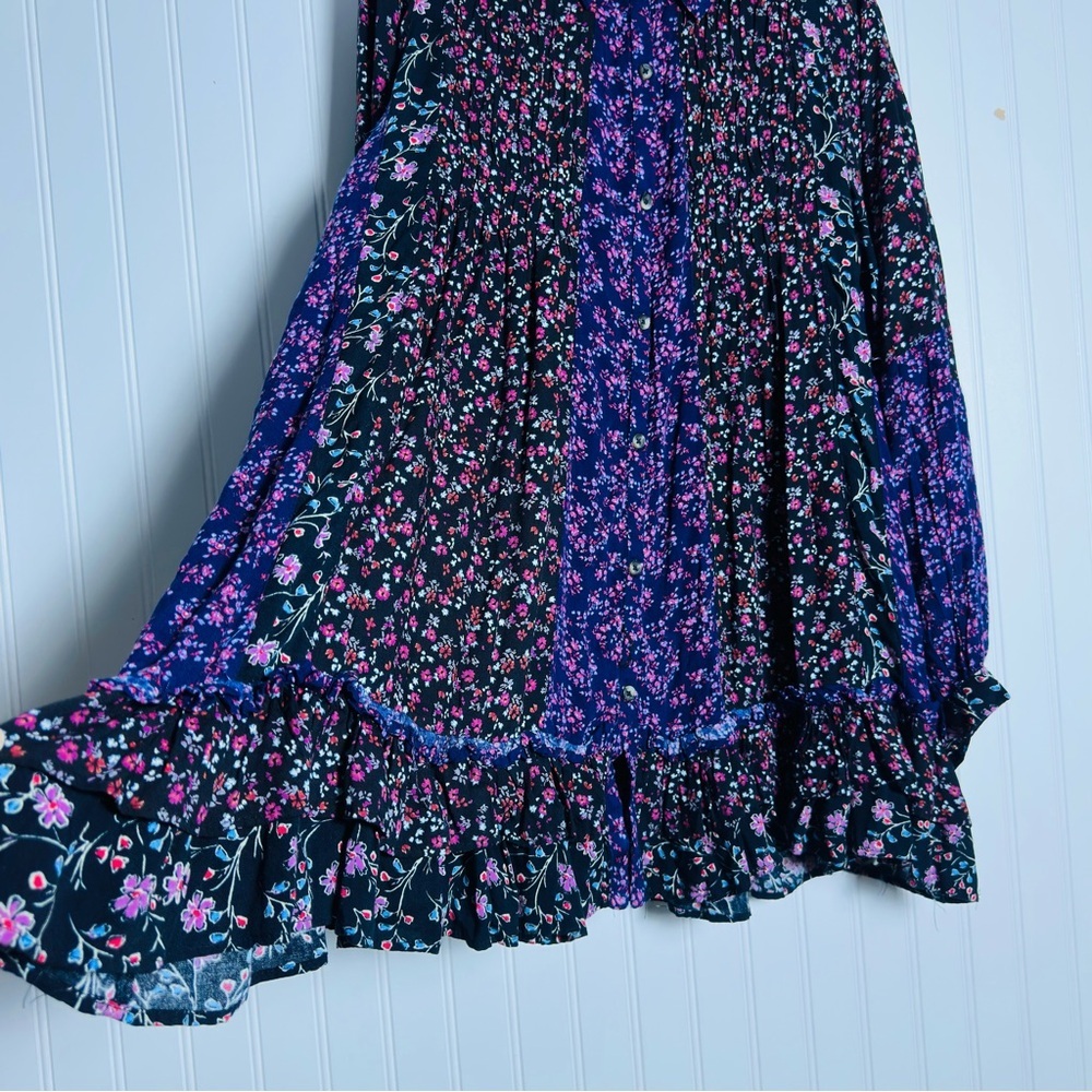 Free People Lost In You Tunic Top or Dress Size Small Oversized Bohemian Tunic - Picture 6 of 12